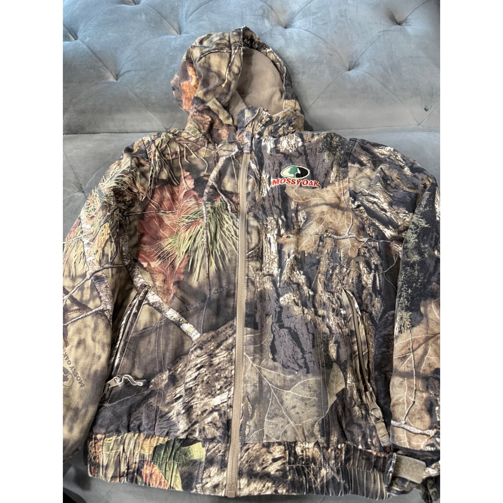 Mossy Oak Break-Up Country Camo Hooded Jacket Full Zip Insulated Mens Medium‎ 8
